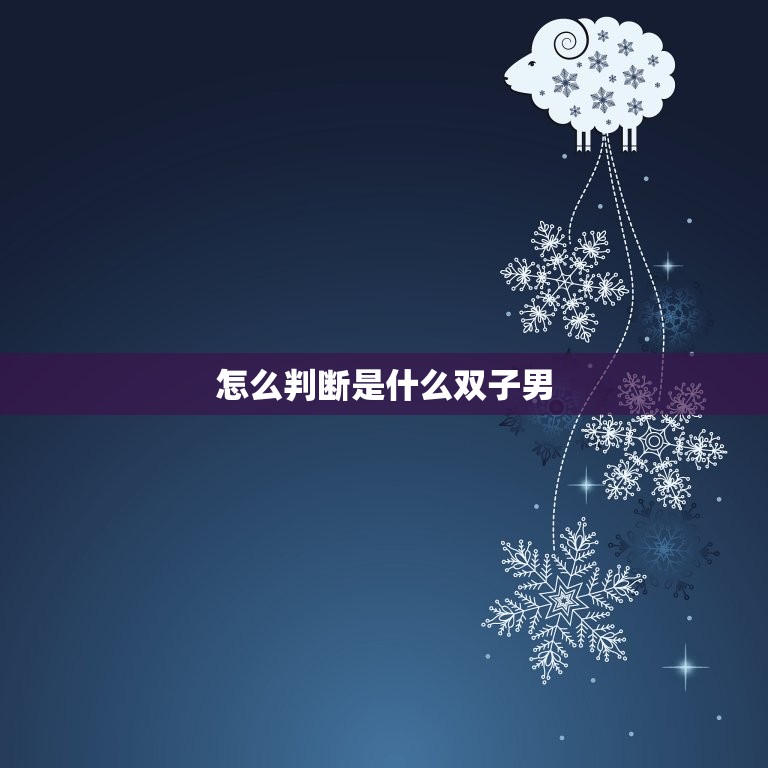 怎么判断是什么双子男(如何识别双子座男生的特征)  第3张
