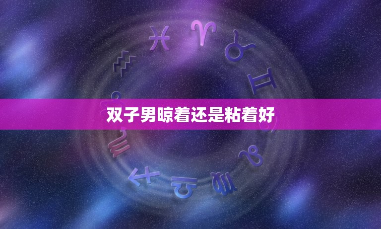 双子男晾着还是粘着好(如何把握双子男的心思)  第3张