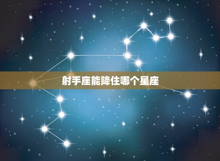 射手座能降住哪个星座(星座配对大介绍)  第3张