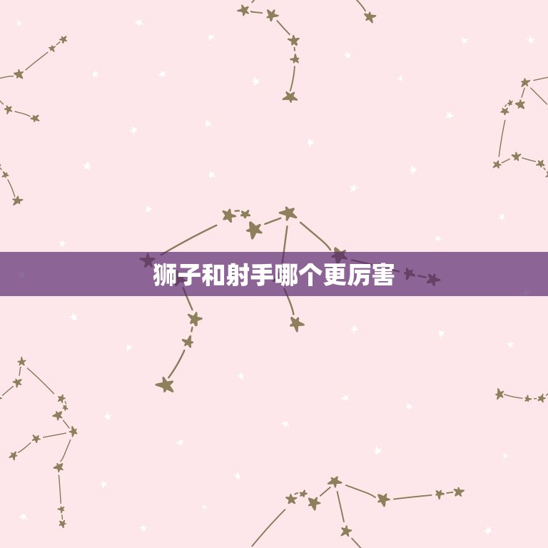 狮子和射手哪个更厉害(星座大战谁才是最强)  第3张