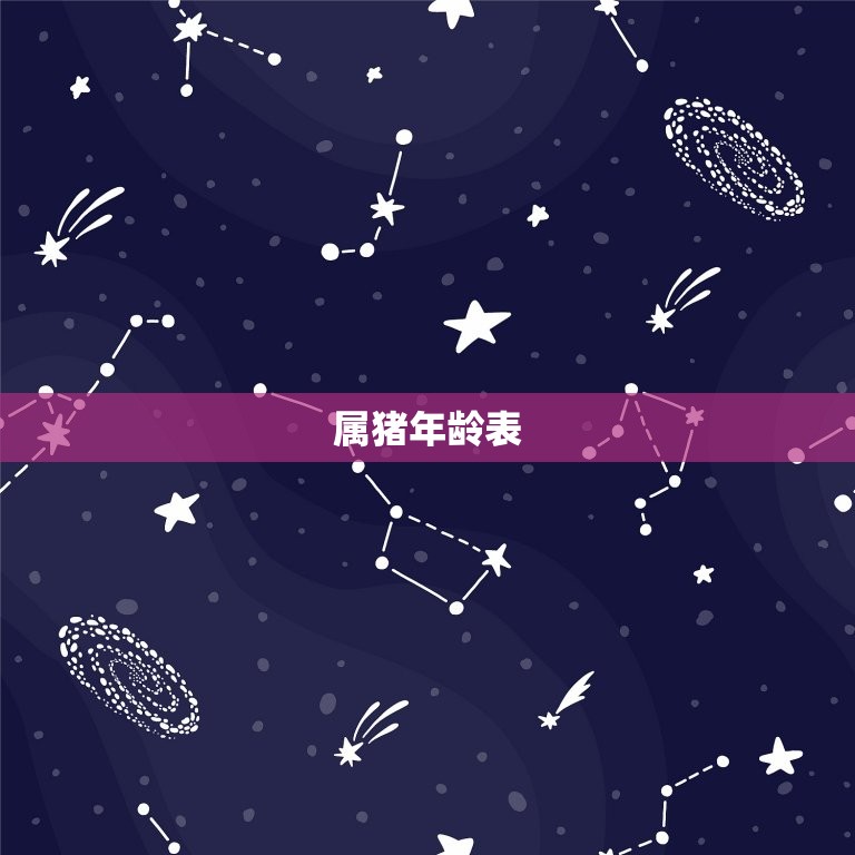 属猪年龄表2023年(猪年将至看看你的年龄对应哪个生肖)