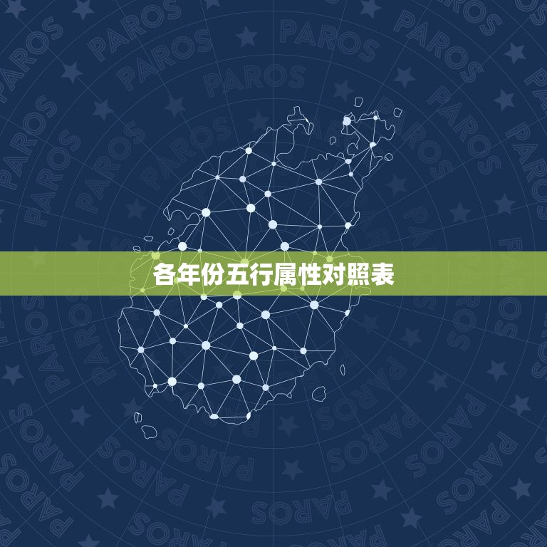 各年份五行属性对照表(了解你的五行属性掌握运势趋势)  第3张