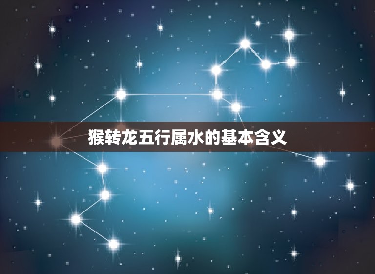 2024年说什么属相(猴转龙五行属水预示着什么)  第1张