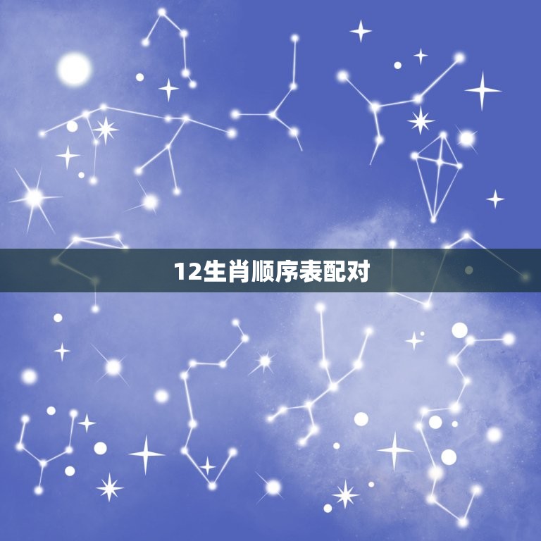 12生肖顺序表配对(如何根据生肖顺序表找到配对)  第3张