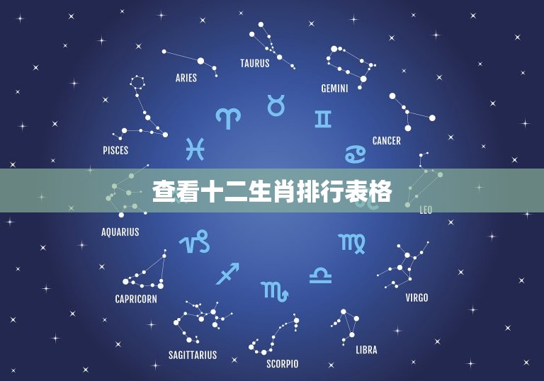 查看十二生肖排行表格(了解你的生肖运势)  第3张