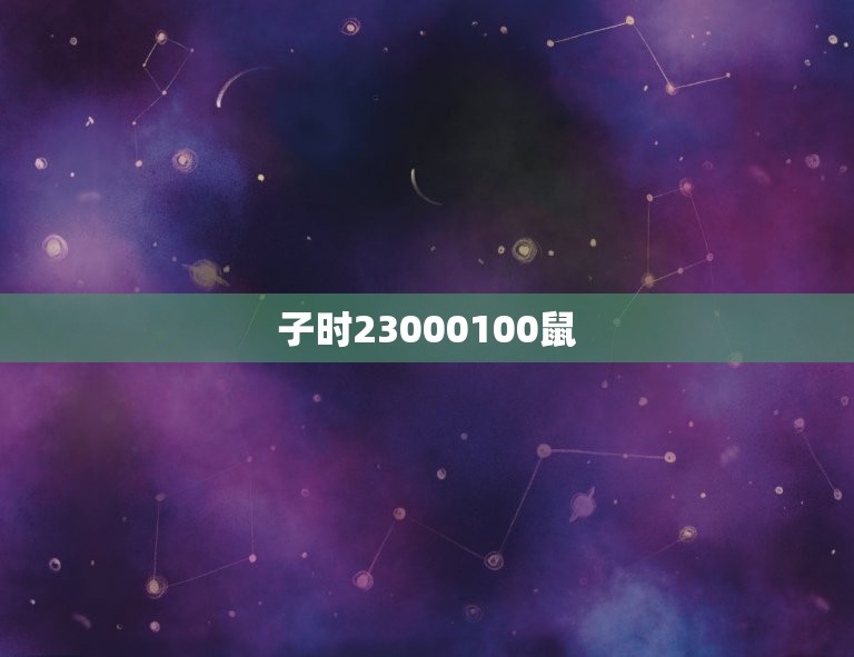 子时23000100鼠