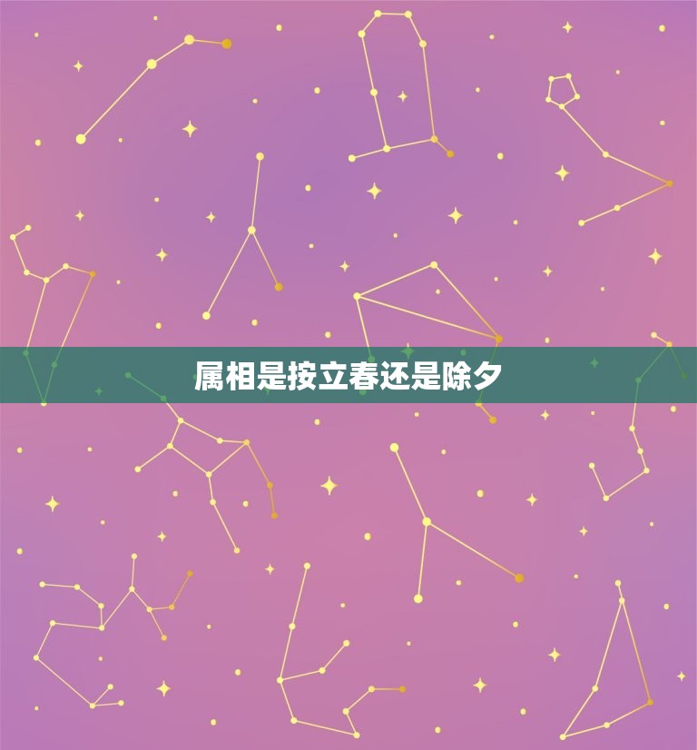属相是按立春还是除夕(哪个更准确)  第3张