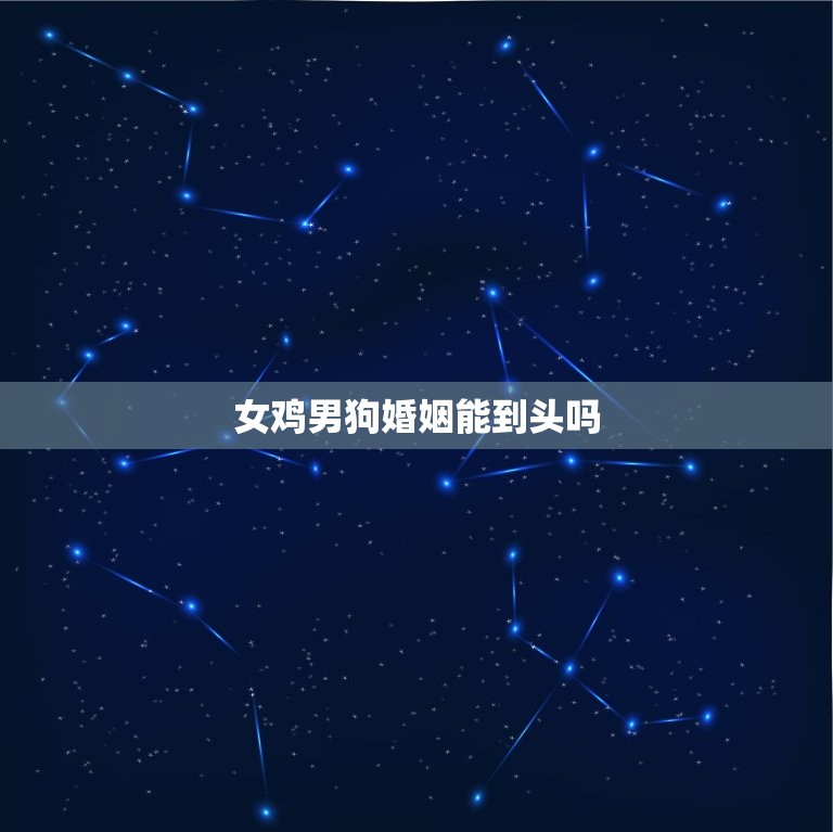 女鸡男狗婚姻能到头吗(介绍星座配对的)  第3张