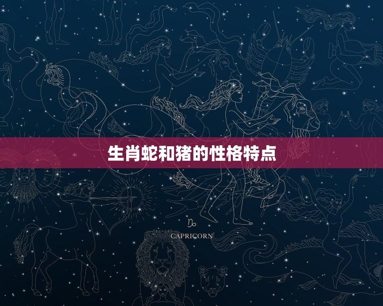 生肖蛇和猪能做夫妻吗(星座专家介绍生肖配对奥秘)