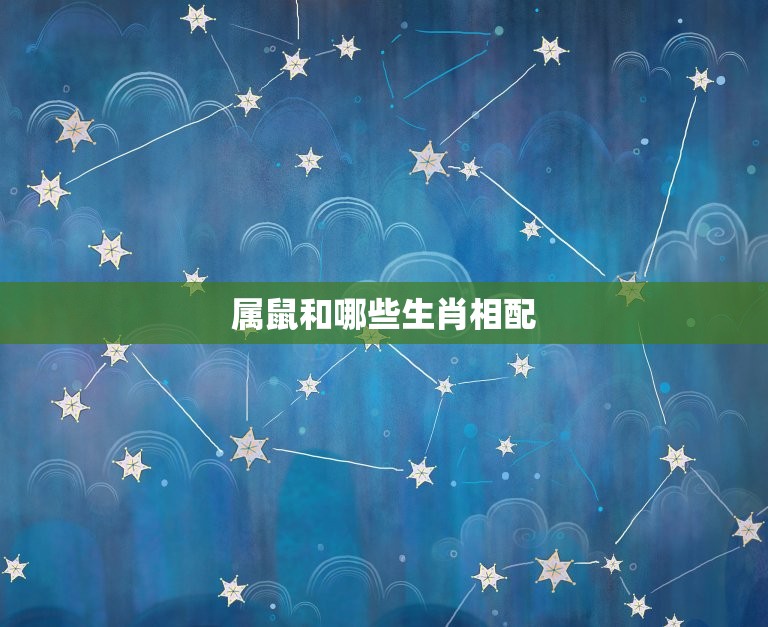 属鼠和什么相克相配(十二生肖中的鼠与哪些生肖相克相配)  第2张