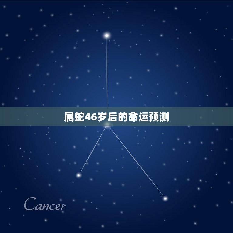 属蛇46岁过后的命运(如何预测)  第2张