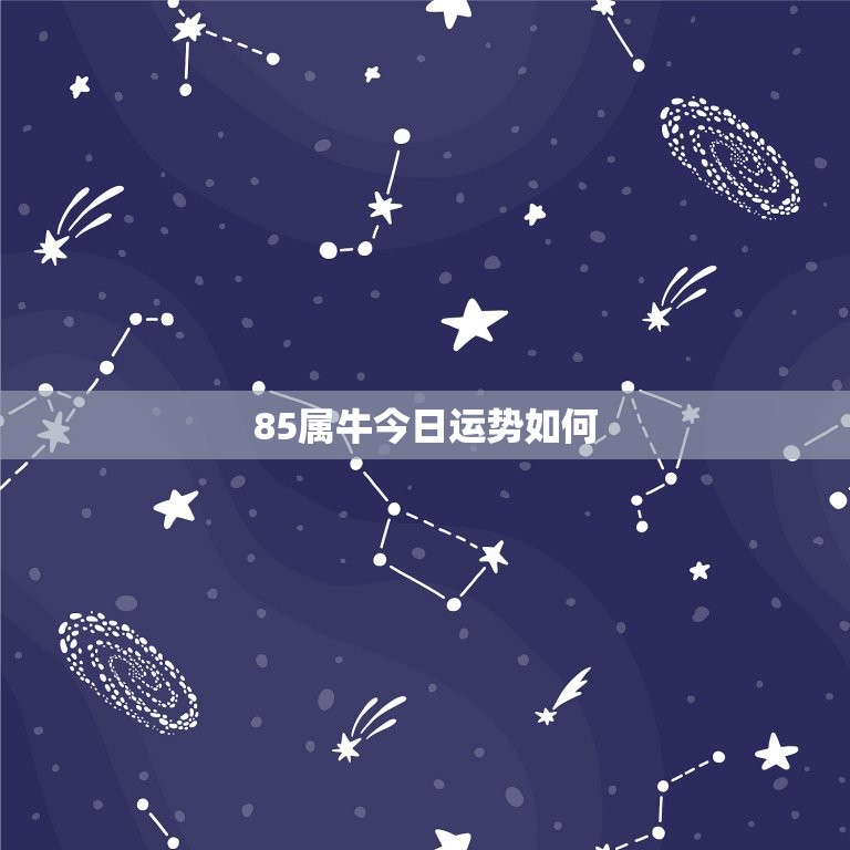 85属牛今日运势如何(牛年运势大介绍)  第3张