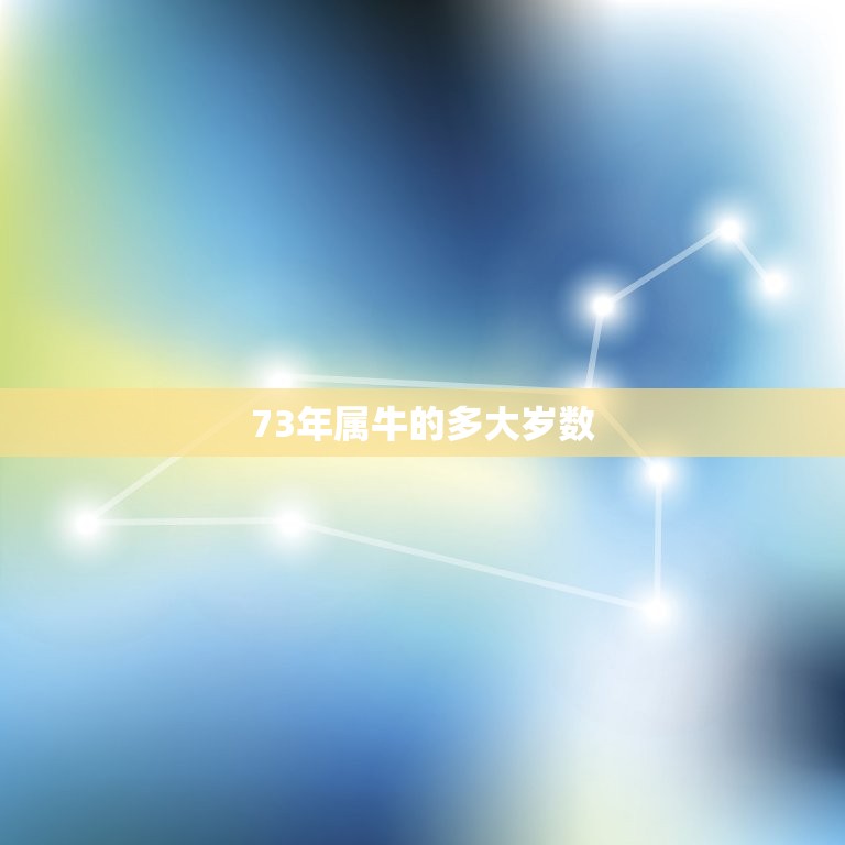 73年属牛的多大岁数(已经是成熟的中年人了)  第3张
