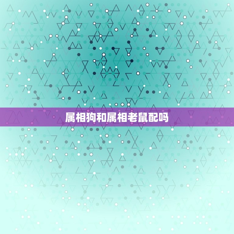 属相狗和属相老鼠配吗(狗鼠情缘命运交错)  第3张