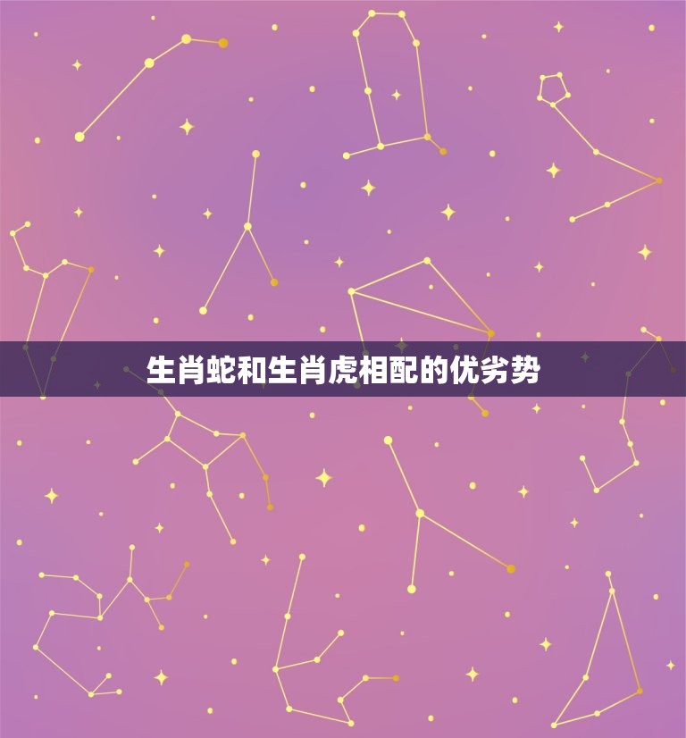 生肖蛇和生肖虎相配吗(介绍蛇虎相遇缘分难料)  第2张