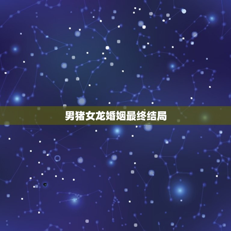 男猪女龙婚姻最终结局(幸福的结局让人感动不已)  第3张