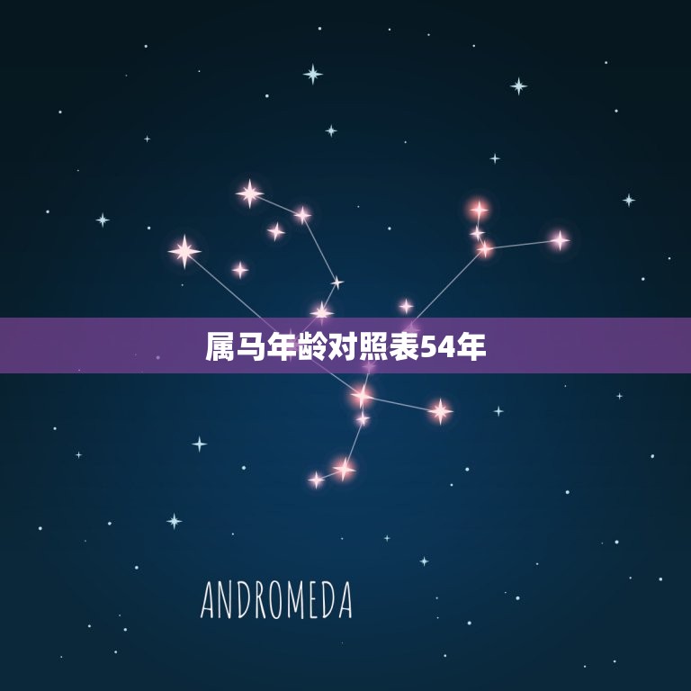 属马年龄对照表54年(详解马年出生人的性格特点与运势)  第3张