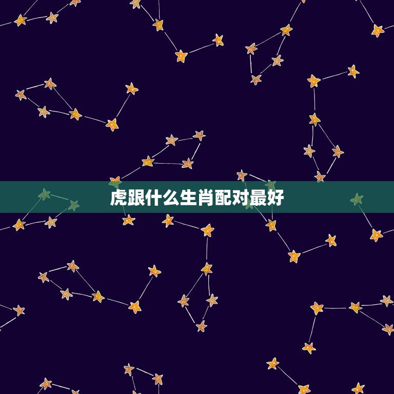 虎跟什么生肖配对(搭档是哪个)  第3张