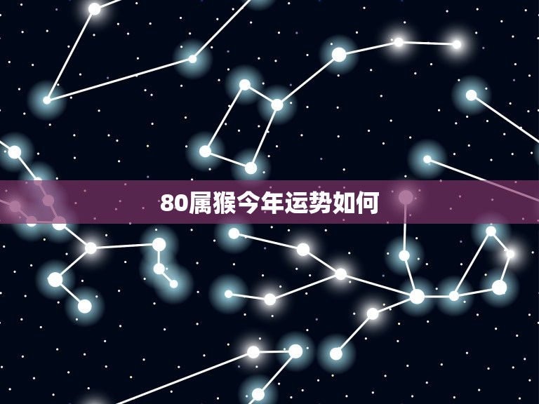 80属猴今年运势如何