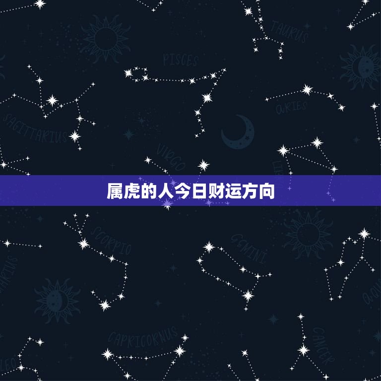 属虎的人今日财运方向(财富运势大好)  第3张