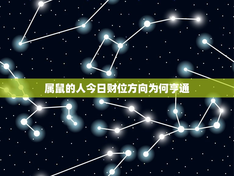 属鼠的人今日财位方向(财运亨通财源滚滚来)  第2张