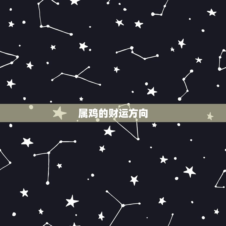 属鸡的财运方向与位置(如何提升财运)  第1张