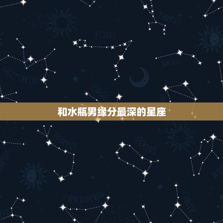 和水瓶男缘分最深的星座(介绍这个星座最懂水瓶男的心思)  第3张