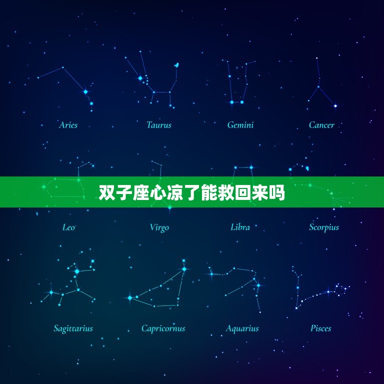 双子座心凉了能救回来吗(如何拯救双子座的心灵)  第3张