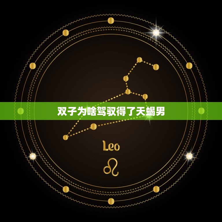 双子为啥驾驭得了天蝎男(神秘星座组合的奇妙化学反应)  第3张