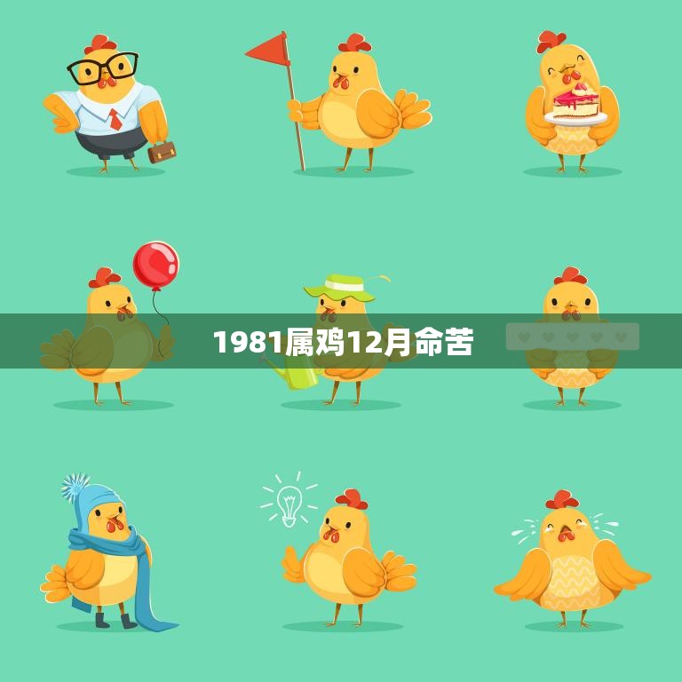 1981属鸡12月命苦(如何化解命运的阴霾)  第3张