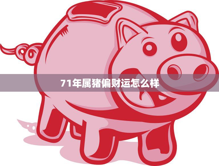 71年属猪偏财运怎么样(解析财运亨通还是不顺)  第3张