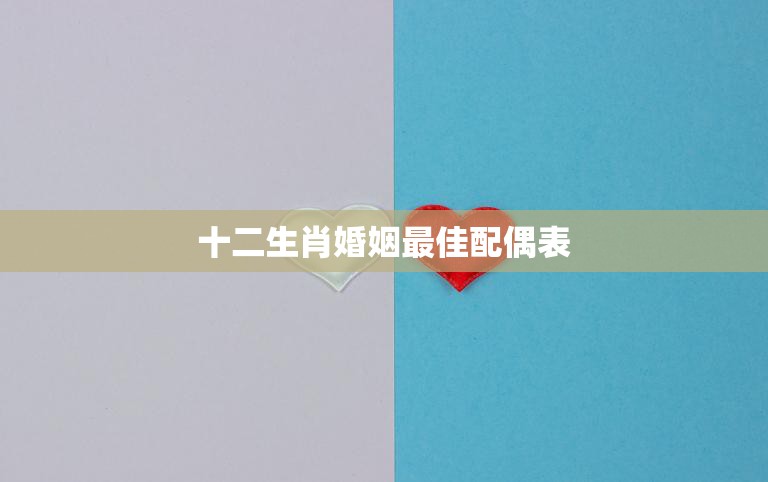 十二生肖婚姻最佳配偶表(揭秘谁是你的最佳伴侣)  第3张