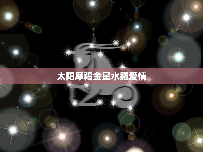 太阳摩羯金星水瓶爱情(星座配对冷静稳重与独立自主的完美结合)  第3张