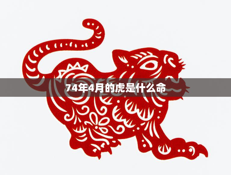 74年4月的虎是什么命(解析命运与性格特点)  第3张