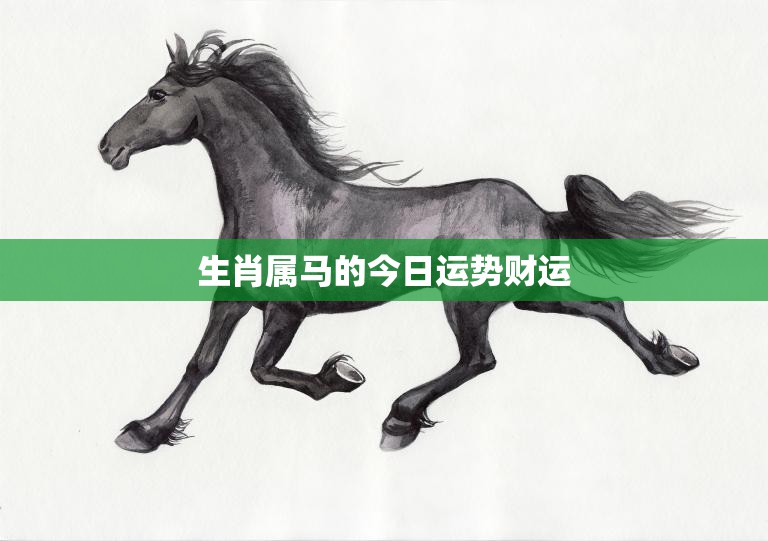 生肖属马的今日运势财运(财运亨通财源滚滚来)  第3张