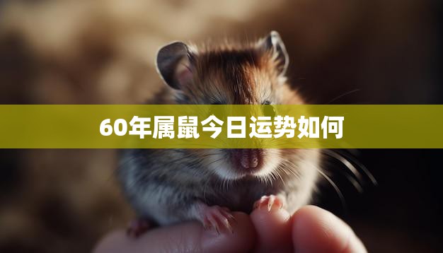 60年属鼠今日运势如何(好运连连财运亨通)  第3张